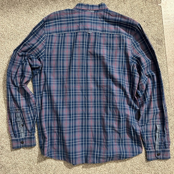 Buffalo Men’s long sleeved button down striped checkerboard pattern - Picture 2 of 3